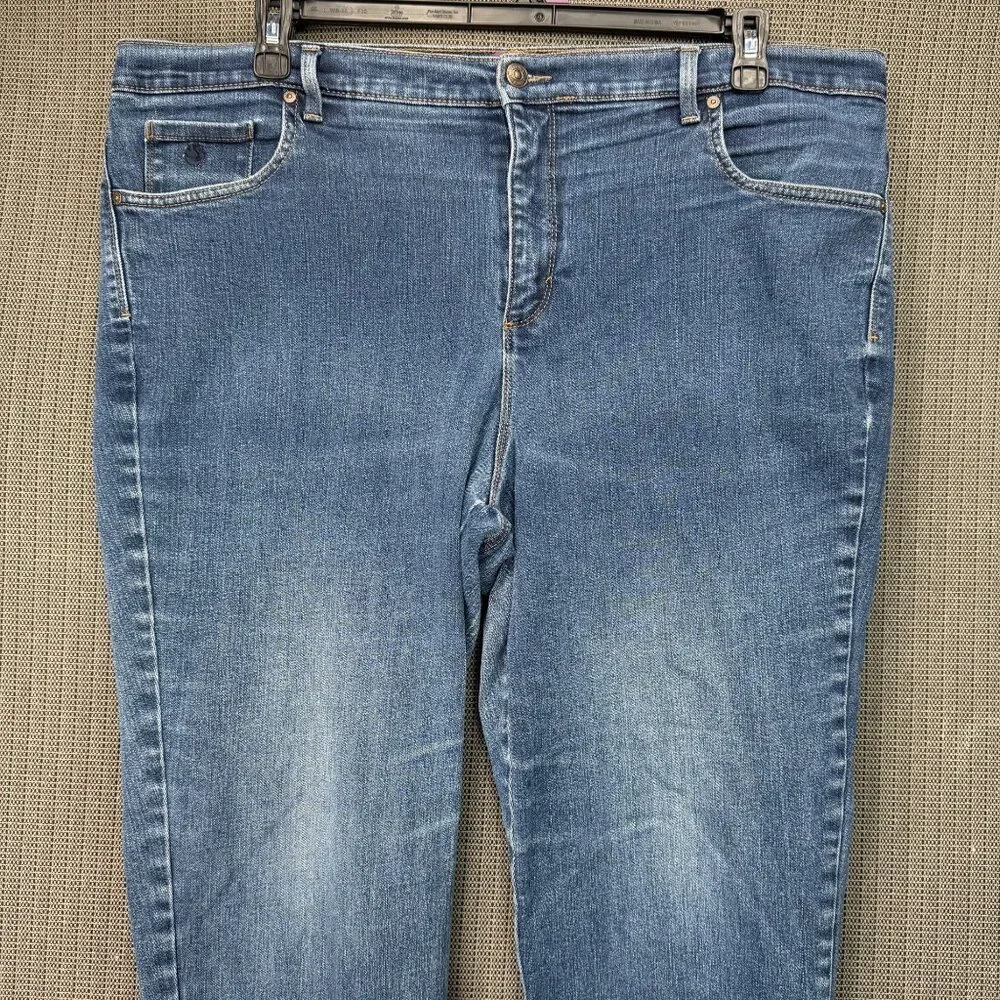 Gloria Vanderbilt 18W Amanda Classic Tapered Leg Jeans Stretch Denim Medium Wash - Picture 4 of 9
